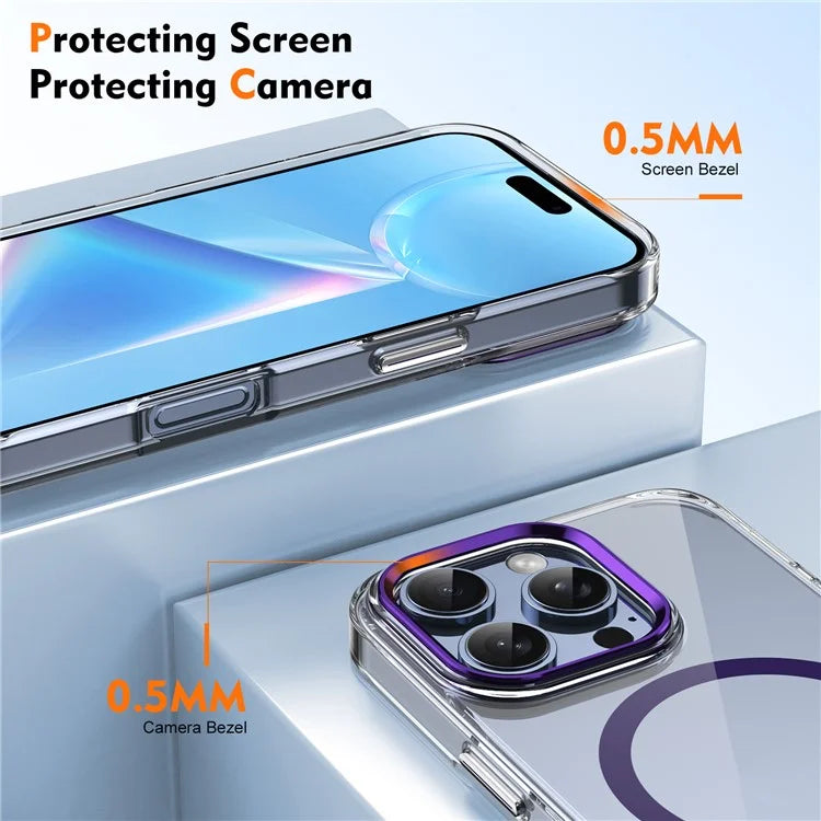 For iPhone 16 Pro Max Case Compatible with MagSafe Clear PC Anti-Scratch Phone Cover