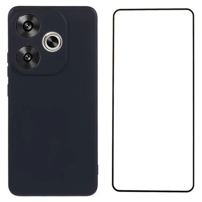 WANLONFENG MS Series for Xiaomi Poco F6 5G / Redmi Turbo 3 5G  Case Matte TPU Cover with Screen Protector