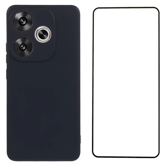 WANLONFENG MS Series for Xiaomi Poco F6 5G / Redmi Turbo 3 5G  Case Matte TPU Cover with Screen Protector