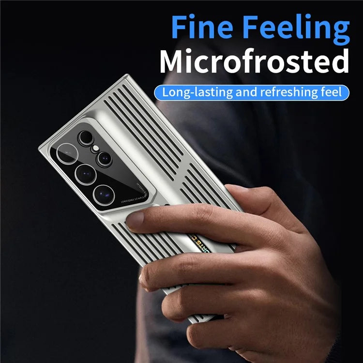 For Samsung Galaxy S24 Ultra Case Electroplating Hard PC Phone Cover Breathable Heat Dissipation