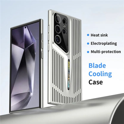 For Samsung Galaxy S23 Ultra Case Hard PC Electroplating Phone Cover Heat Dissipation Micro-Matte Back