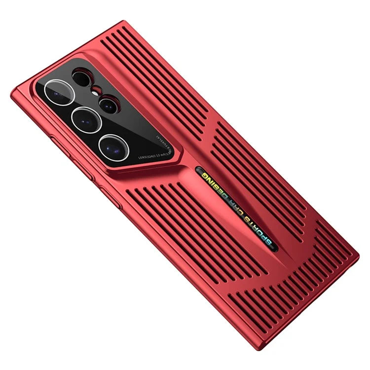 For Samsung Galaxy S23 Ultra Case Hard PC Electroplating Phone Cover Heat Dissipation Micro-Matte Back