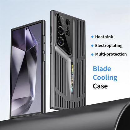 For Samsung Galaxy S23 Ultra Case Hard PC Electroplating Phone Cover Heat Dissipation Micro-Matte Back