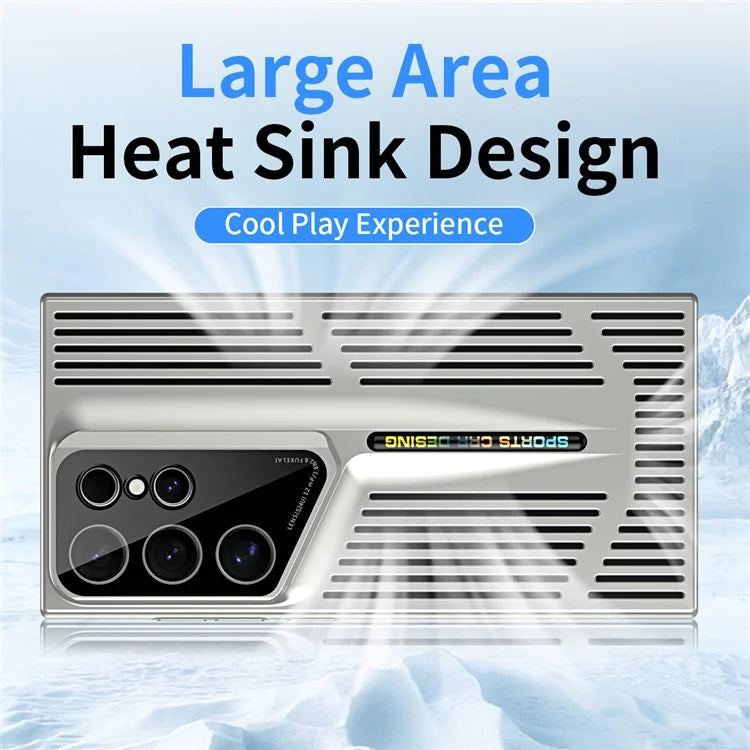 For Samsung Galaxy S23 Ultra Case Hard PC Electroplating Phone Cover Heat Dissipation Micro-Matte Back