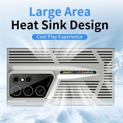 For Samsung Galaxy S23 Ultra Case Hard PC Electroplating Phone Cover Heat Dissipation Micro-Matte Back