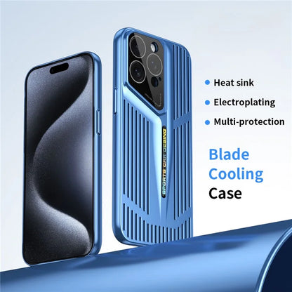 For iPhone 15 Pro Case Heat Dissipation Electroplating Hard PC Phone Cover