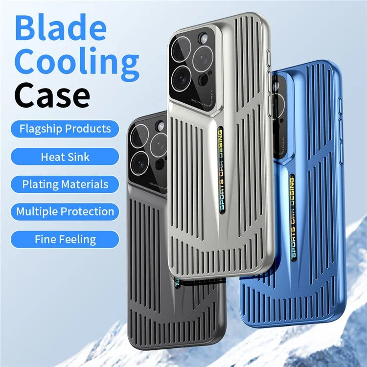 For iPhone 15 Pro Case Heat Dissipation Electroplating Hard PC Phone Cover