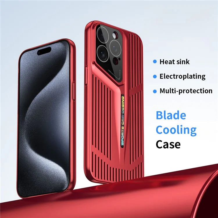 For iPhone 15 Pro Case Heat Dissipation Electroplating Hard PC Phone Cover