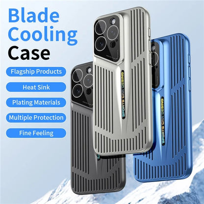 For iPhone 15 Pro Case Heat Dissipation Electroplating Hard PC Phone Cover