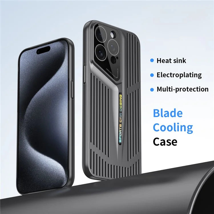 For iPhone 15 Pro Case Heat Dissipation Electroplating Hard PC Phone Cover