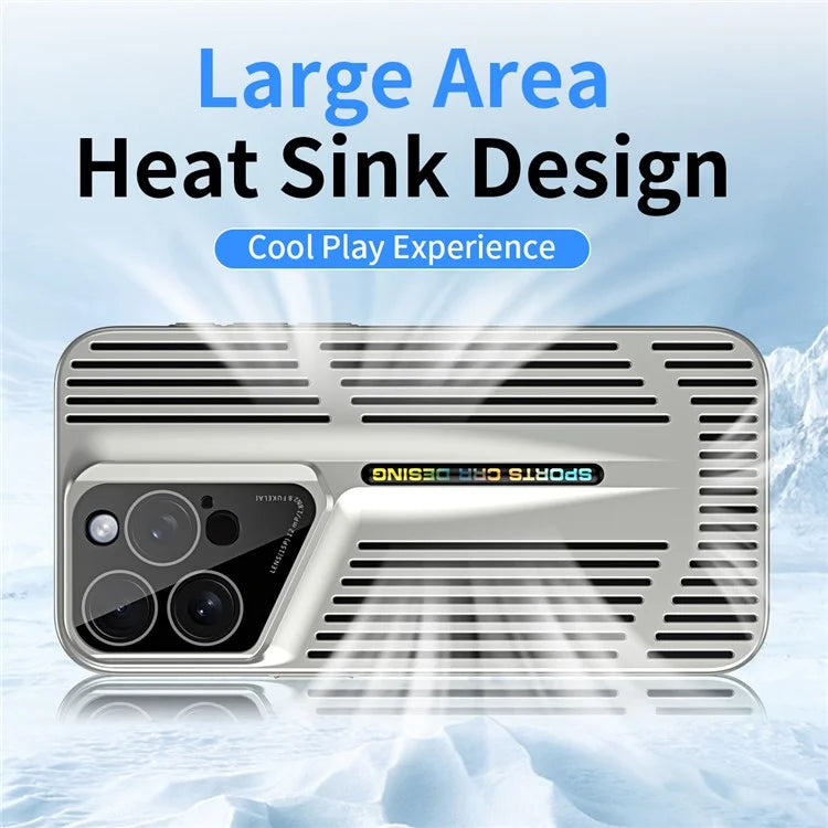 For iPhone 15 Pro Case Heat Dissipation Electroplating Hard PC Phone Cover