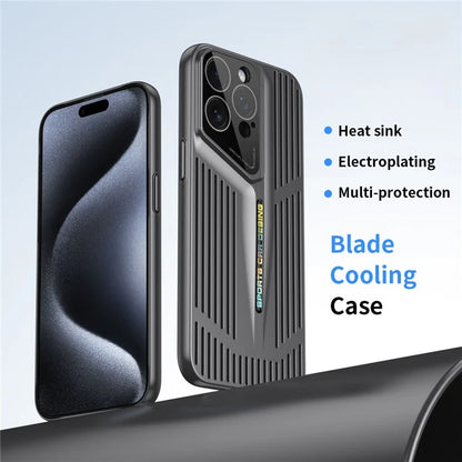 For iPhone 15 Pro Max Case Heat Dissipation Hard PC Hollow Phone Cover