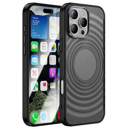 For iPhone 15 Pro Max Case 3D Ripple Texture Shockproof Acrylic+TPU Phone Cover