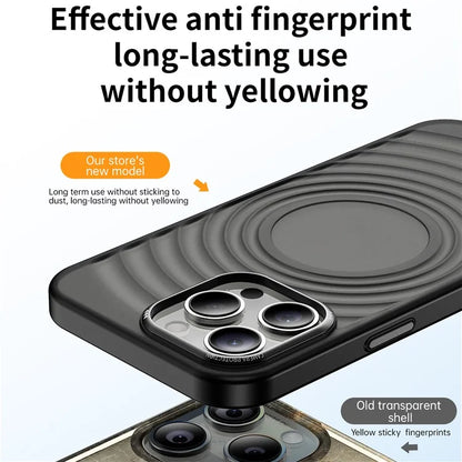 For iPhone 15 Pro Max Case 3D Ripple Texture Shockproof Acrylic+TPU Phone Cover