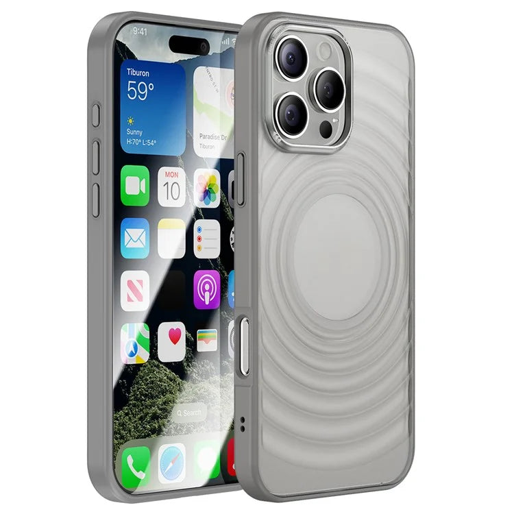 For iPhone 15 Pro Max Case 3D Ripple Texture Shockproof Acrylic+TPU Phone Cover
