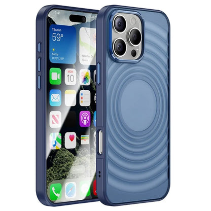 For iPhone 15 Pro Max Case 3D Ripple Texture Shockproof Acrylic+TPU Phone Cover