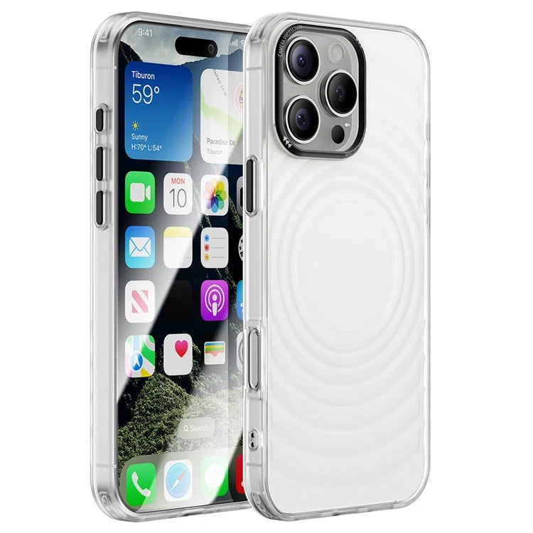 For iPhone 15 Pro Max Case 3D Ripple Texture Shockproof Acrylic+TPU Phone Cover