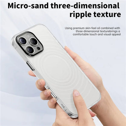 For iPhone 15 Pro Max Case 3D Ripple Texture Shockproof Acrylic+TPU Phone Cover