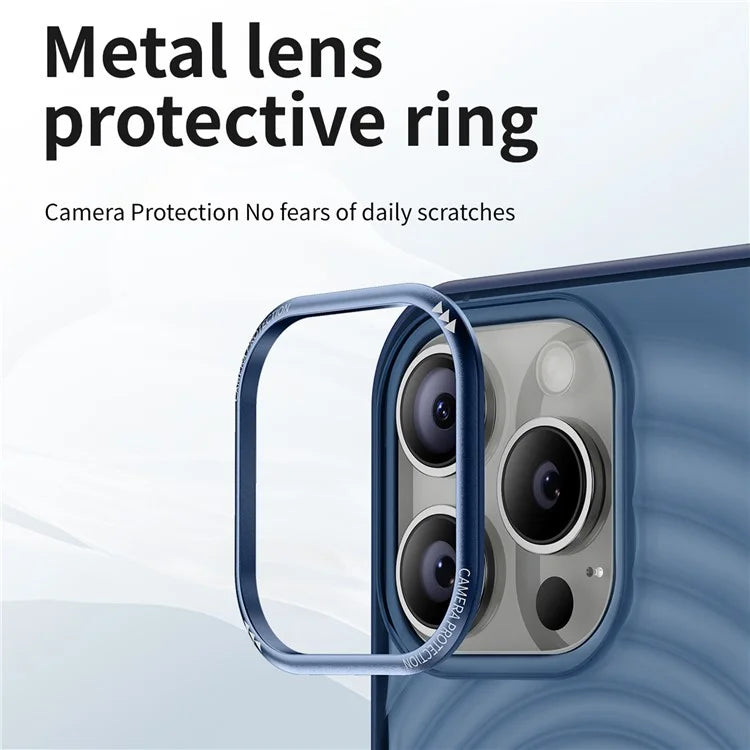 For iPhone 14 Pro Case Protective Acrylic+TPU Phone Cover 3D Ripple Texture