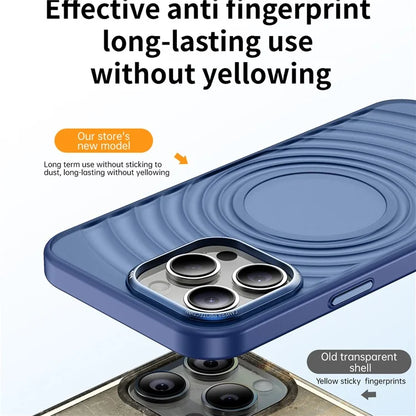For iPhone 14 Pro Case Protective Acrylic+TPU Phone Cover 3D Ripple Texture