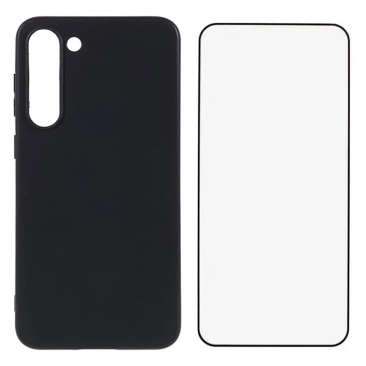 WANLONFENG MS Series for Samsung Galaxy S23 TPU Case Phone Cover with Screen Protector (Big Lens Hole)