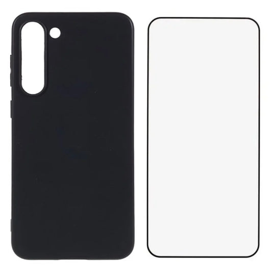 WANLONFENG MS Series for Samsung Galaxy S23 TPU Case Phone Cover with Screen Protector (Big Lens Hole)