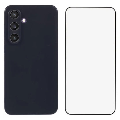 WANLONFENG MS Series for Samsung Galaxy S24 FE Case TPU Matte Phone Cover with Screen Film