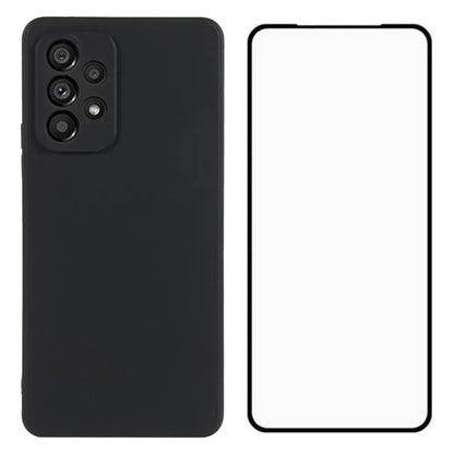 WANLONFENG MS Series for Samsung Galaxy A53 5G TPU Case Matte Cover with Screen Protector