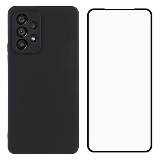 WANLONFENG MS Series for Samsung Galaxy A53 5G TPU Case Matte Cover with Screen Protector
