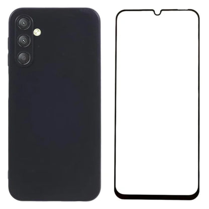 WANLONFENG MS Series for Samsung Galaxy A34 5G Case Matte Finish TPU Cover with Screen Film