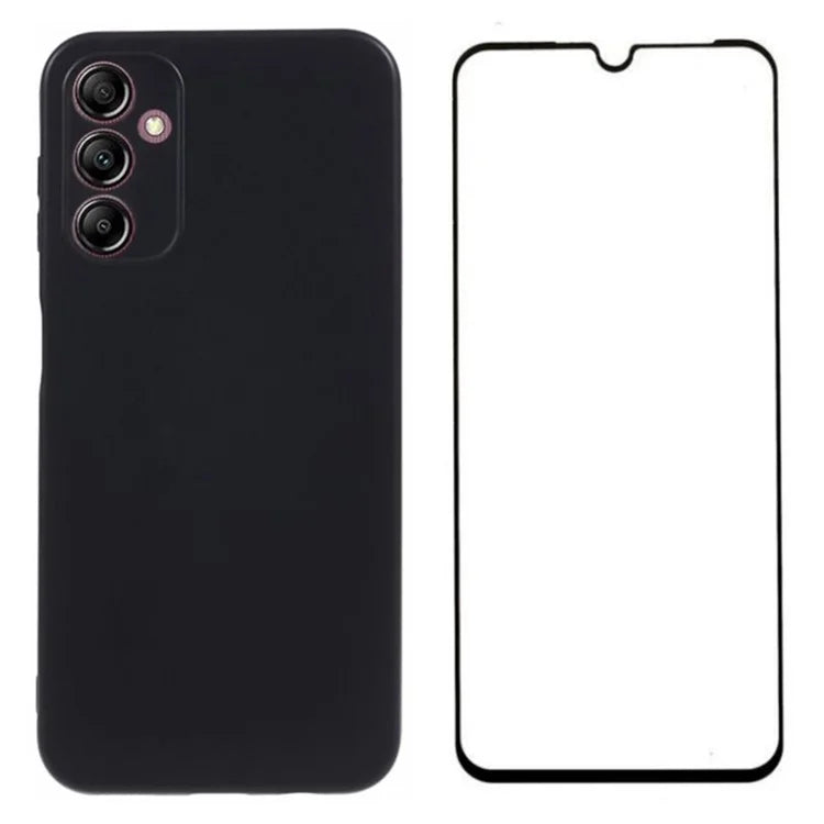 WANLONFENG MS Series for Samsung Galaxy A14 4G / 5G TPU Case with Screen Protector 2-in-1