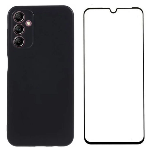WANLONFENG MS Series for Samsung Galaxy A14 4G / 5G TPU Case with Screen Protector 2-in-1