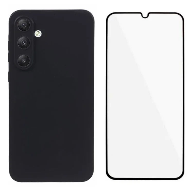 WANLONFENG MS Series for Samsung Galaxy A35 5G Case Matte TPU Phone Cover with Screen Film