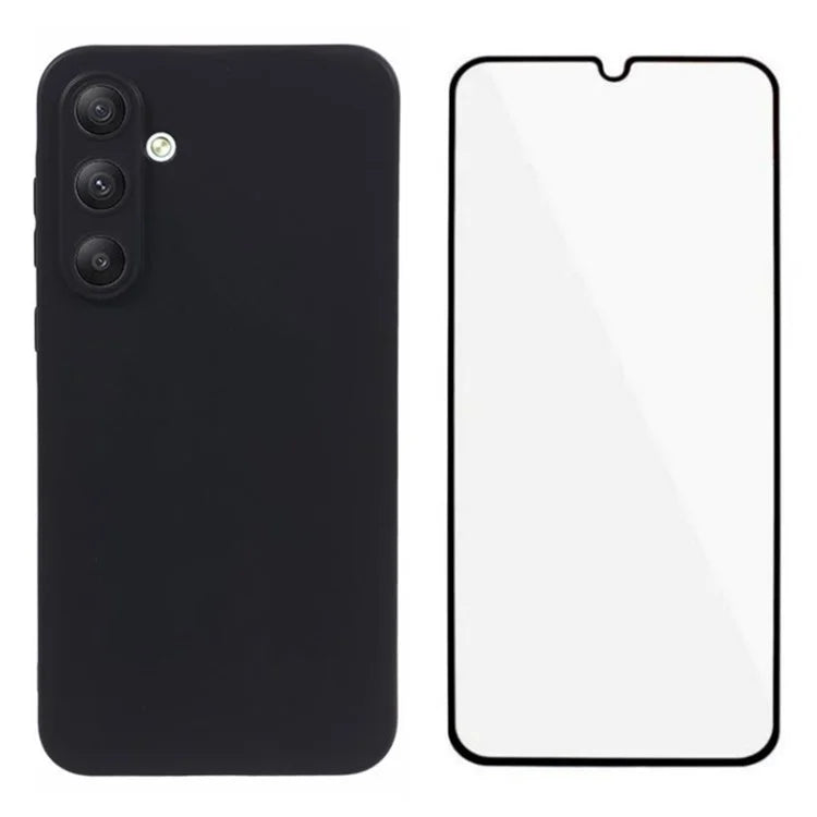 WANLONFENG MS Series for Samsung Galaxy A55 5G Case Matte TPU Phone Cover with Screen Film