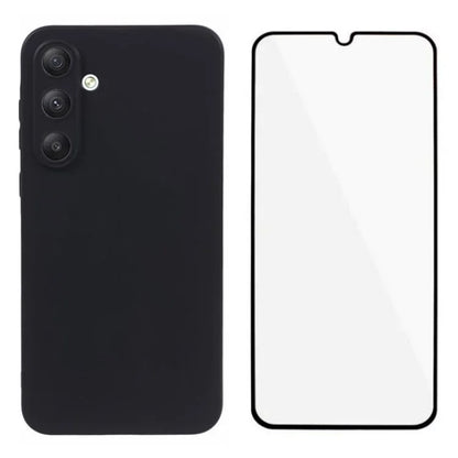 WANLONFENG MS Series for Samsung Galaxy A55 5G Case Matte TPU Phone Cover with Screen Film
