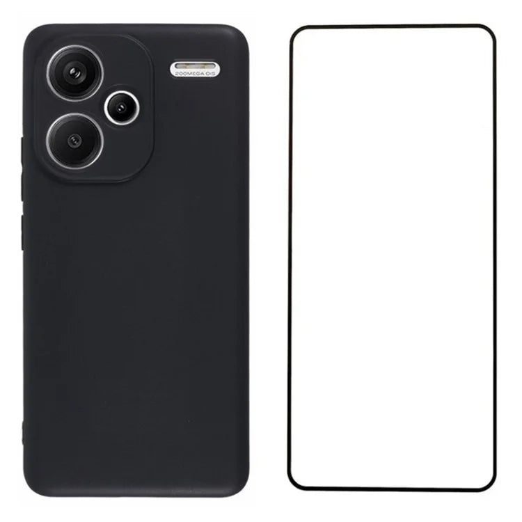 WANLONFENG MS Series for Xiaomi Redmi Note 13 Pro+ 5G TPU Phone Case Matte with Screen Protector