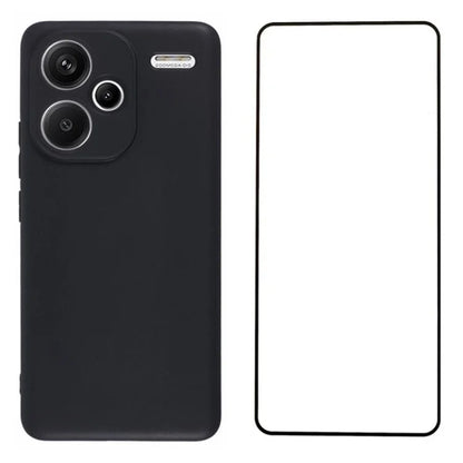 WANLONFENG MS Series for Xiaomi Redmi Note 13 Pro+ 5G TPU Phone Case Matte with Screen Protector