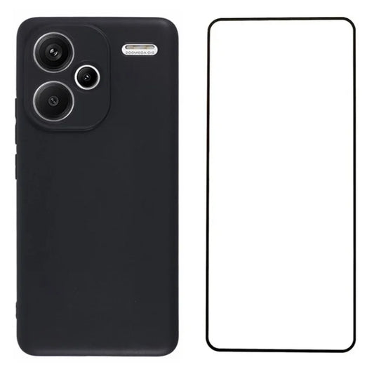 WANLONFENG MS Series for Xiaomi Redmi Note 13 Pro+ 5G TPU Phone Case Matte with Screen Protector