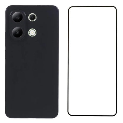 WANLONFENG MS Series for Xiaomi Redmi Note 13 4G Matte TPU Case Soft Cover with Screen Protector