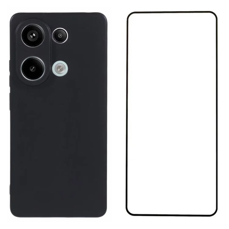 WANLONFENG MS Series for Xiaomi Redmi Note 13 Pro 4G / Poco M6 Pro 4G TPU Case Matte with Screen Protector