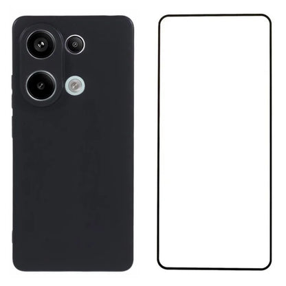 WANLONFENG MS Series for Xiaomi Redmi Note 13 Pro 4G / Poco M6 Pro 4G TPU Case Matte with Screen Protector