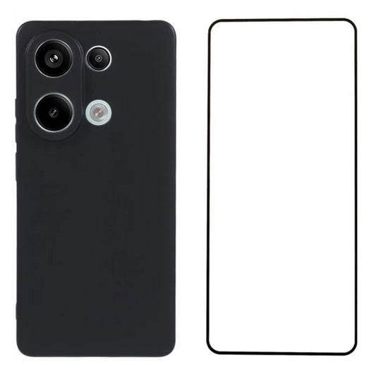 WANLONFENG MS Series for Xiaomi Redmi Note 13 Pro 4G / Poco M6 Pro 4G TPU Case Matte with Screen Protector