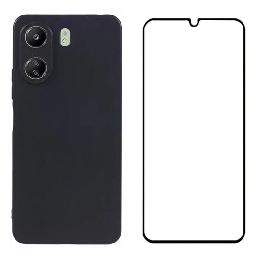 WANLONFENG MS Series for Xiaomi Redmi 13C 4G / Poco C65 4G TPU Case Matte Back with Screen Film