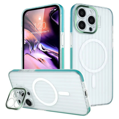 For iPhone 13 Pro Max Case Compatible with MagSafe Camera Kickstand PC+TPU Phone Cover