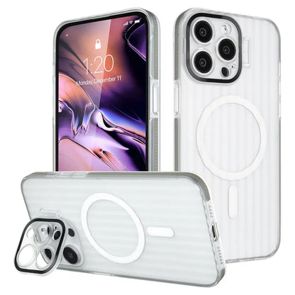 For iPhone 13 Pro Max Case Compatible with MagSafe Camera Kickstand PC+TPU Phone Cover