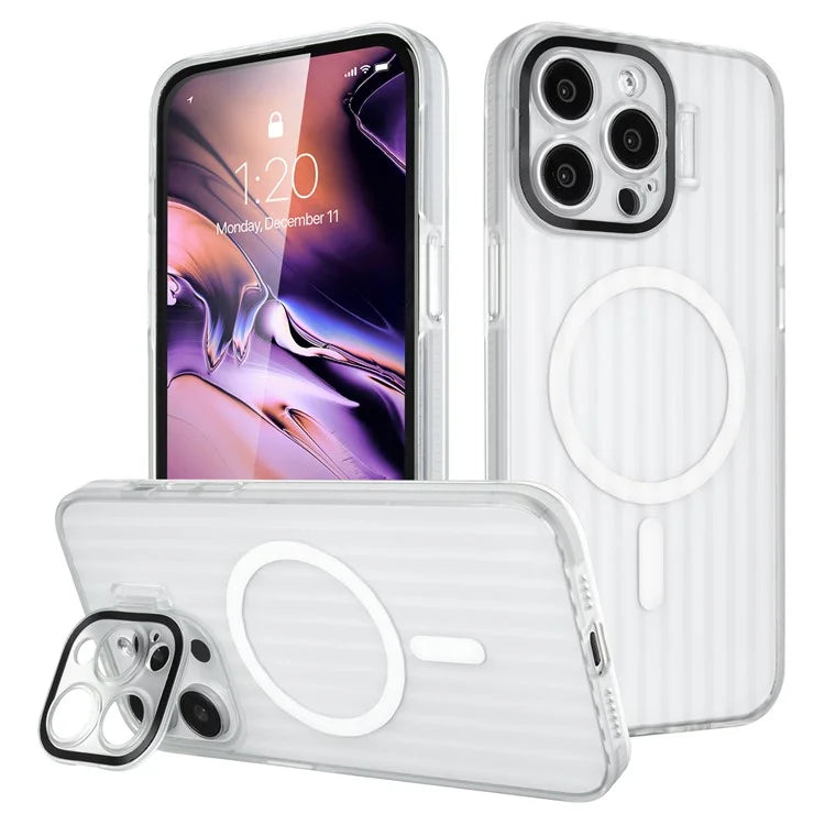For iPhone 13 Pro Max Case Compatible with MagSafe Camera Kickstand PC+TPU Phone Cover