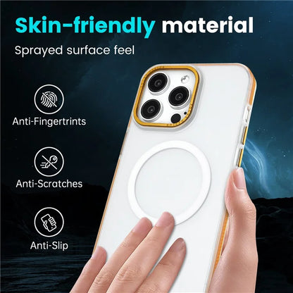 For iPhone 14 Pro Max Case Compatible with MagSafe Skin-Touch PC+TPU Phone Cover
