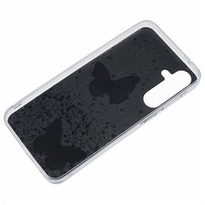 WANLONFENG AW Series for Samsung Galaxy A05s 4G TPU Case Epoxy 3D Butterfly Phone Cover with Screen Protector