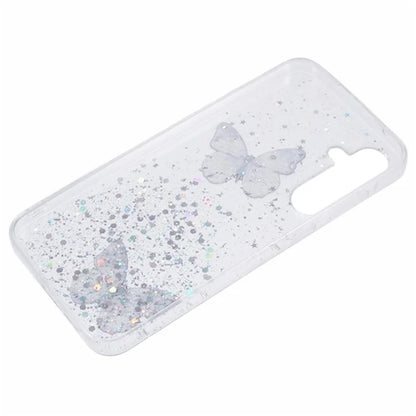 WANLONFENG AW Series for Samsung Galaxy A05s 4G TPU Case Epoxy 3D Butterfly Phone Cover with Screen Protector