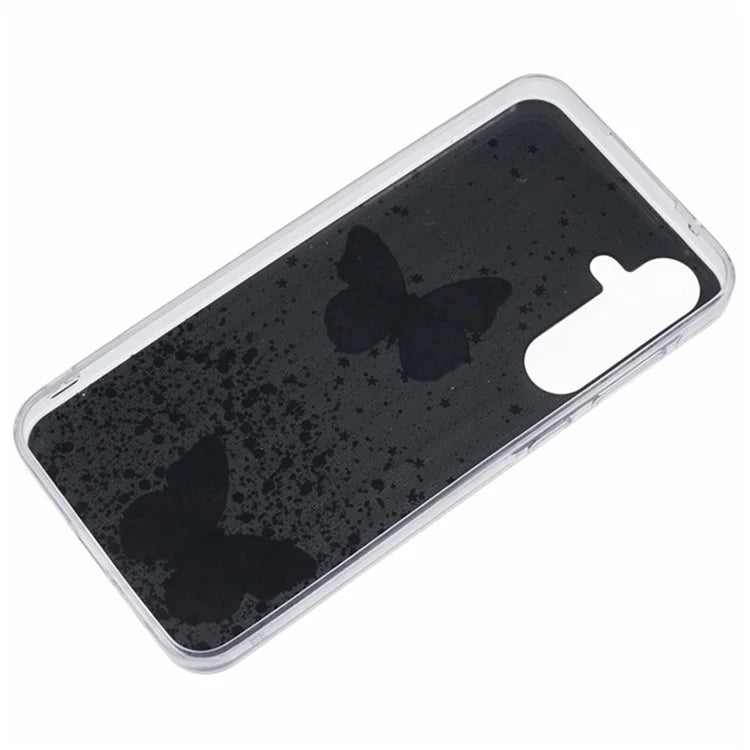 WANLONFENG AW Series for Samsung Galaxy A25 5G (Global) (161.0 X 76.5 X 8.3mm) Case Butterfly TPU Phone Cover with Screen Film